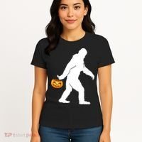 Bigfoot Sasquatch Halloween Pumpkin Women's T-Shirt thumb 4