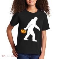 Bigfoot Sasquatch Halloween Pumpkin Kids T-Shirt thumb 2