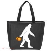 Bigfoot Sasquatch Halloween Pumpkin Tote Bag thumb 0