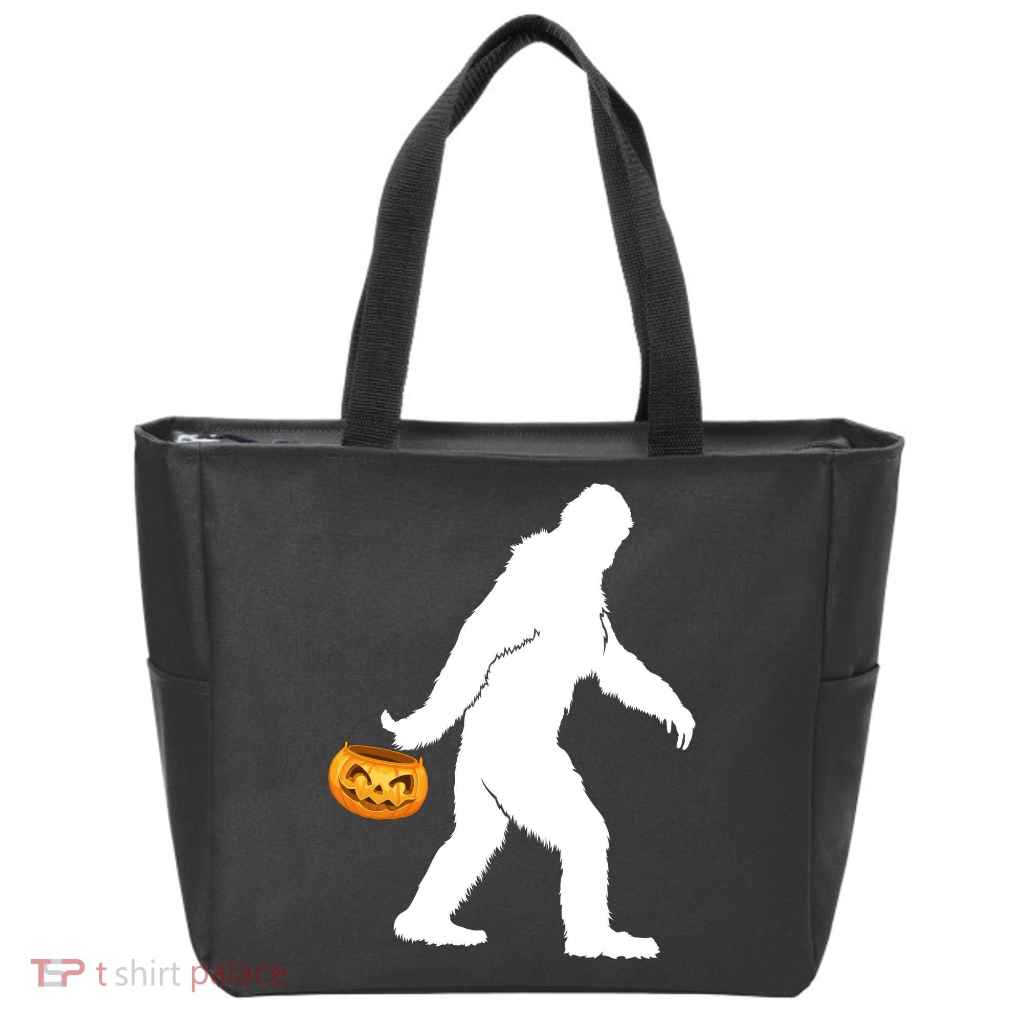 Bigfoot Sasquatch Halloween Pumpkin Tote Bag