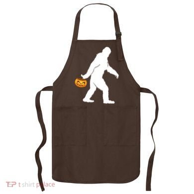 Bigfoot Sasquatch Halloween Pumpkin Apron