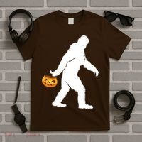 Bigfoot Sasquatch Halloween Pumpkin T-Shirt thumb 5