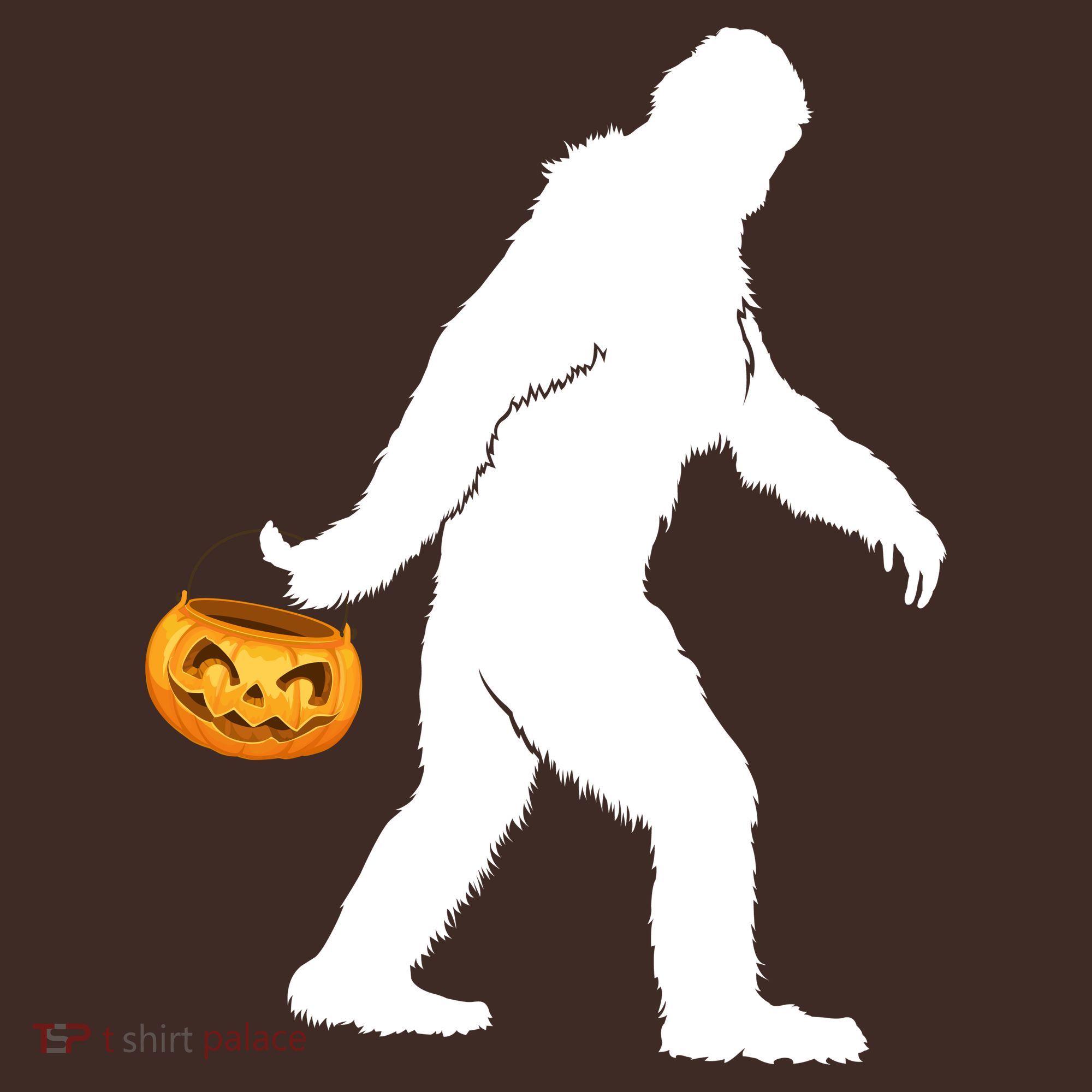 Bigfoot Sasquatch Halloween Pumpkin Coaster