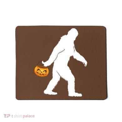 Bigfoot Sasquatch Halloween Pumpkin Mousepad