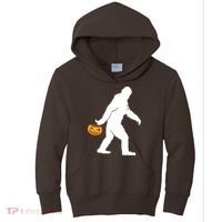 Bigfoot Sasquatch Halloween Pumpkin Kids Hoodie thumb 0