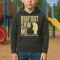 Bigfoot Saw Me But Nobody Believes Him Kids Hoodie thumb 2