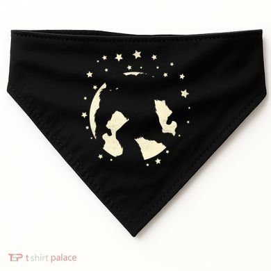 Bigfoot Silhouette Moon Stars USA-Made Doggie Bandana