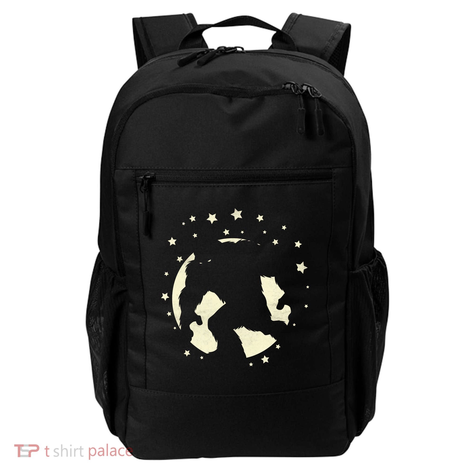 Bigfoot Silhouette Moon Stars Backpack