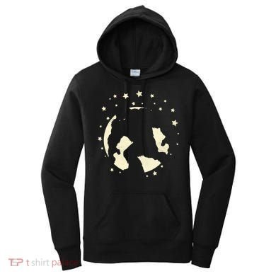 Bigfoot Silhouette Moon Stars Women's Hoodie