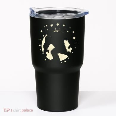 Bigfoot Silhouette Moon Stars Tumbler