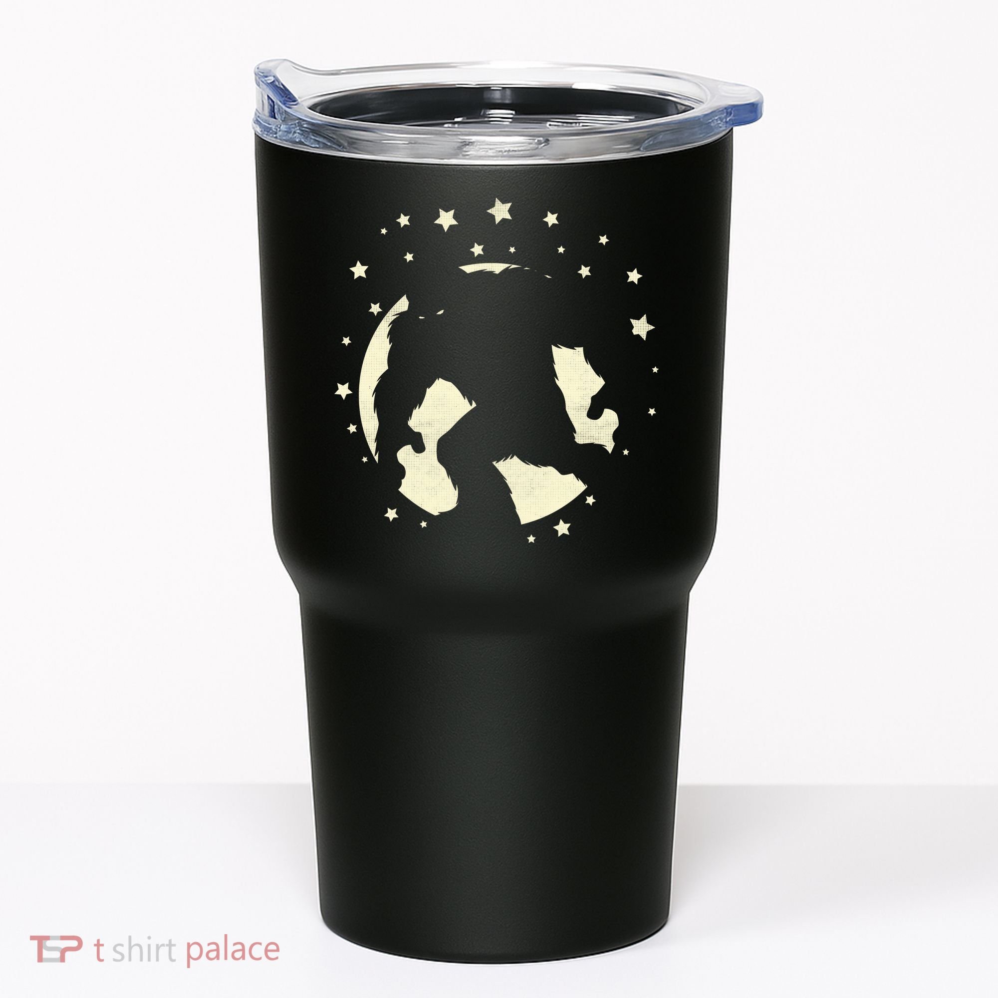 Bigfoot Silhouette Moon Stars Tumbler