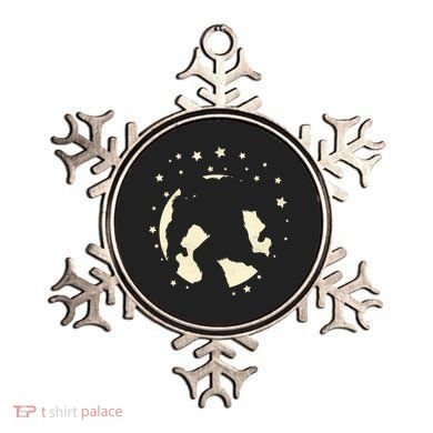 Bigfoot Silhouette Moon Stars Ornament