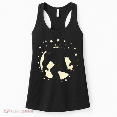 Bigfoot Silhouette Moon Stars Women's Tank Top