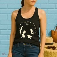 Bigfoot Silhouette Moon Stars Women's Tank Top thumb 2
