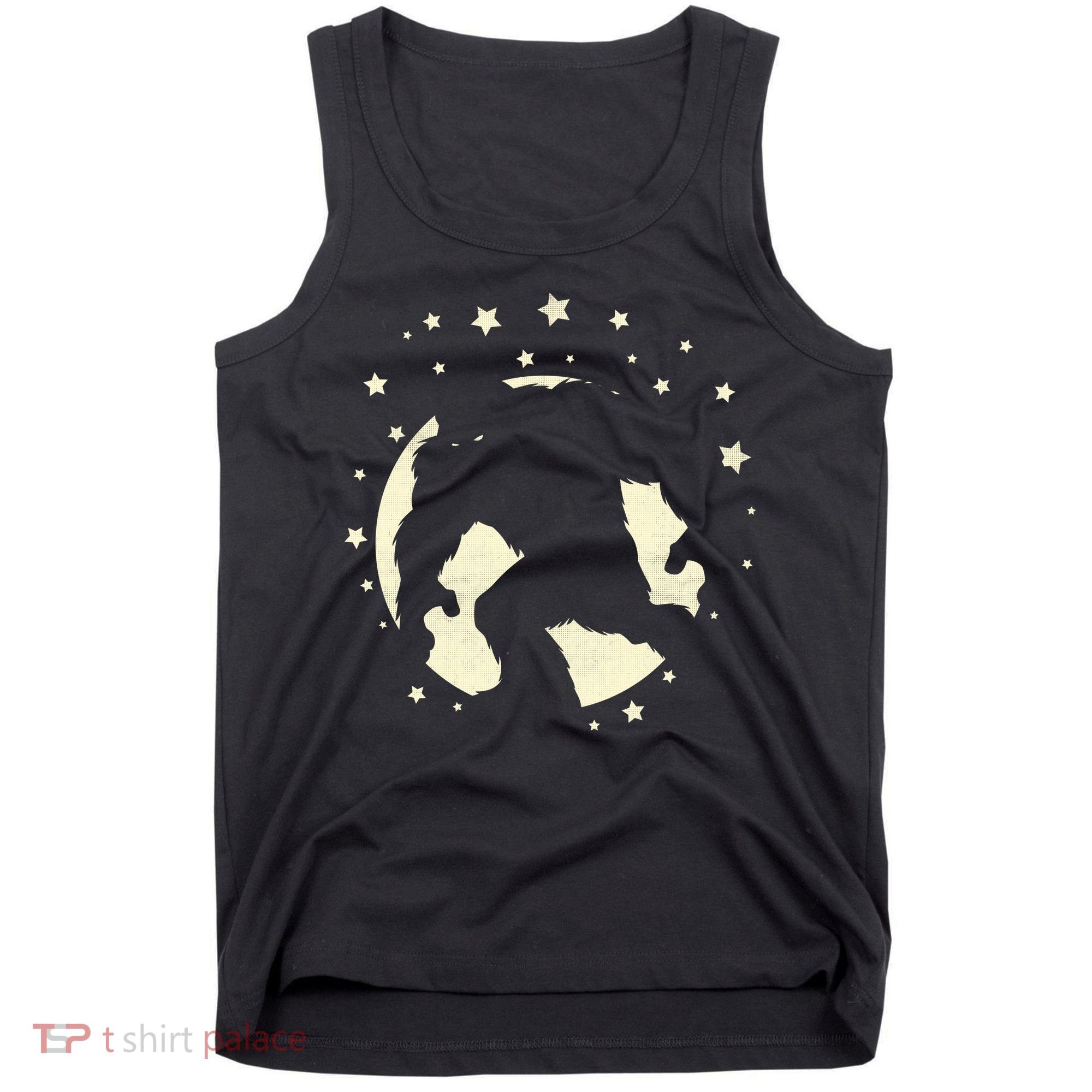 Bigfoot Silhouette Moon Stars Tank Top