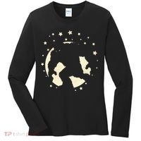 Bigfoot Silhouette Moon Stars Women's Long Sleeve Shirt thumb 0