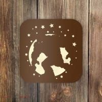 Bigfoot Silhouette Moon Stars Coaster thumb 0