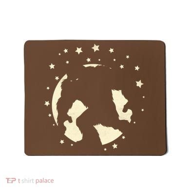 Bigfoot Silhouette Moon Stars Mousepad