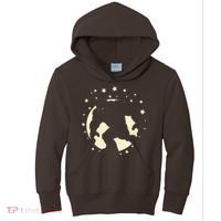 Bigfoot Silhouette Moon Stars Kids Hoodie thumb 0