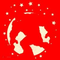 Bigfoot Silhouette Moon Stars Santa Hat thumb 1