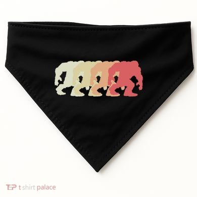 Bigfoot Silhouette Retro Sasquatch USA-Made Doggie Bandana