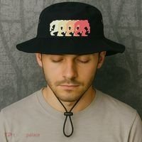 Bigfoot Silhouette Retro Sasquatch Bucket Hat thumb 2