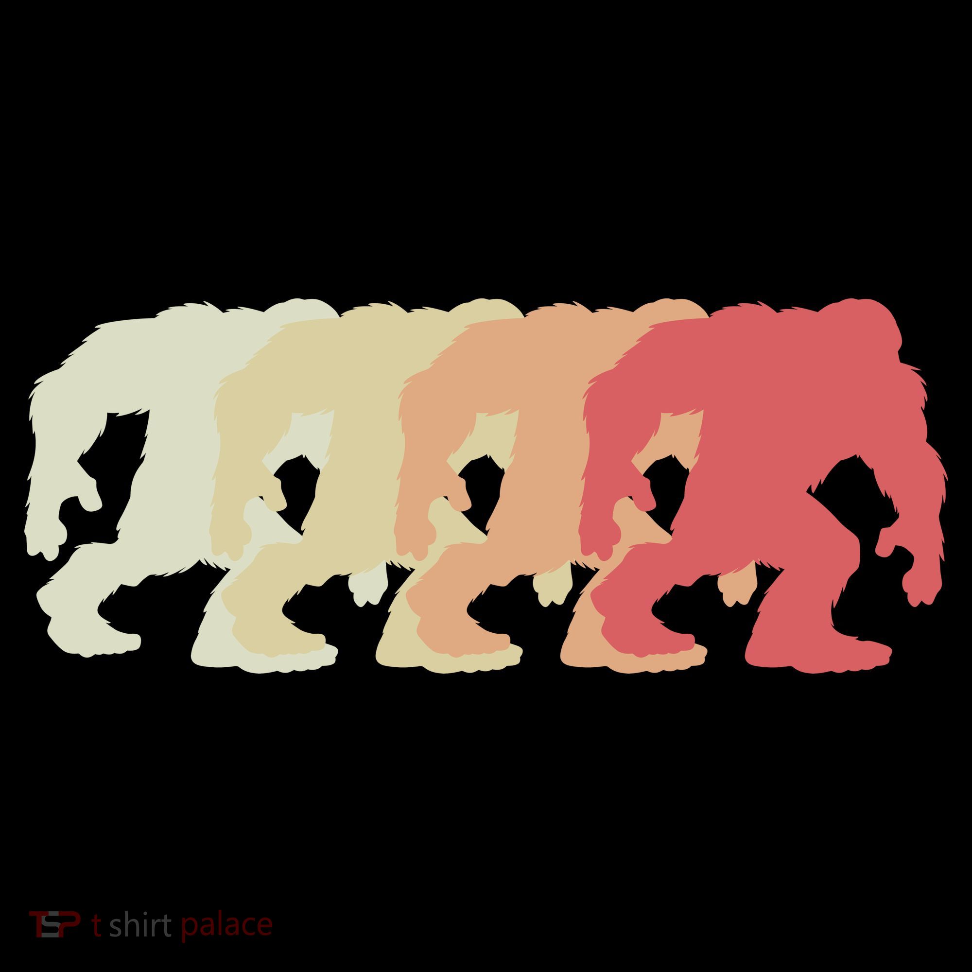 Bigfoot Silhouette Retro Sasquatch Ornament