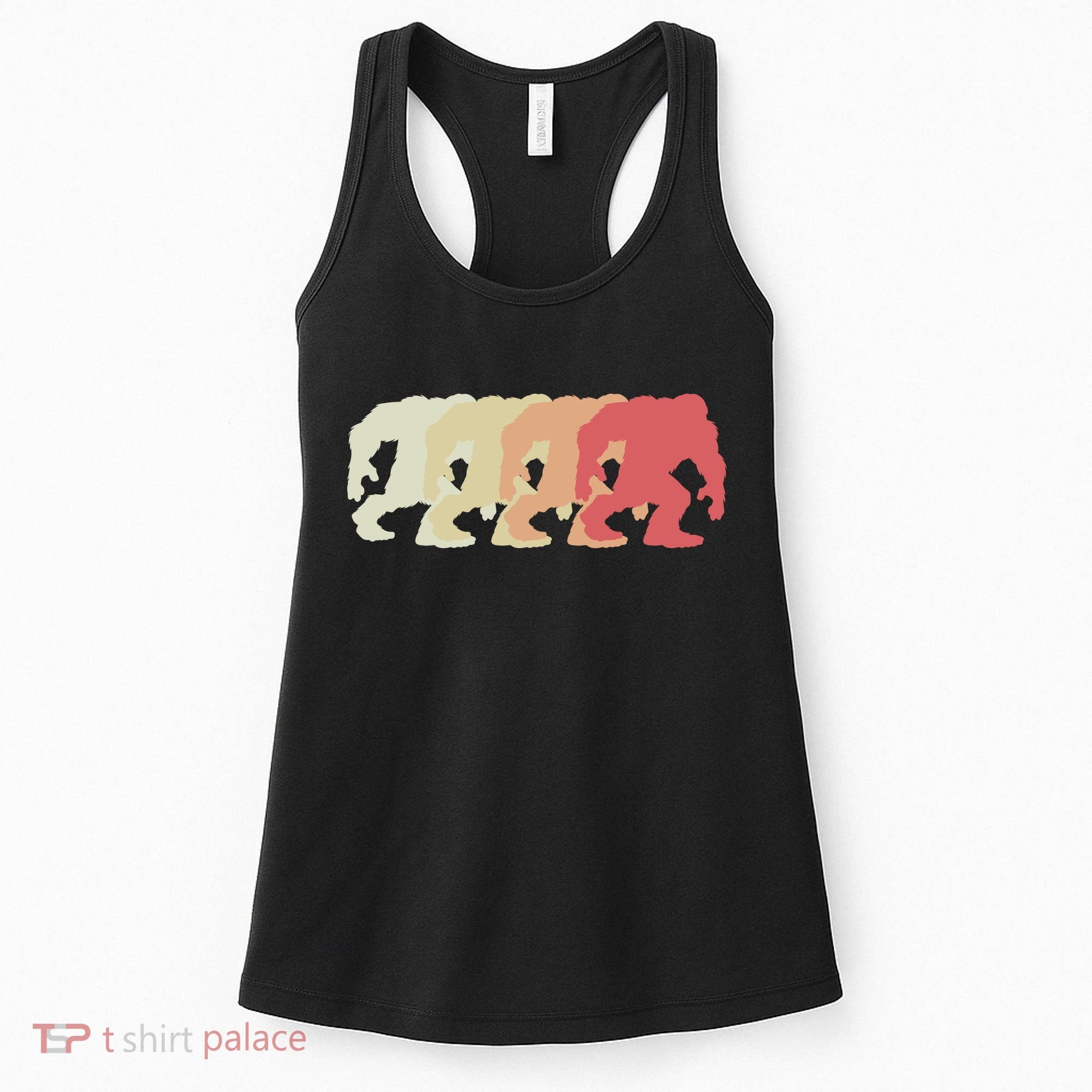 Bigfoot Silhouette Retro Sasquatch Women's Tank Top