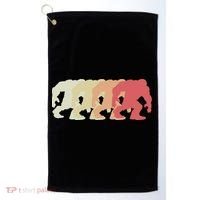 Bigfoot Silhouette Retro Sasquatch Golf Towel thumb 0