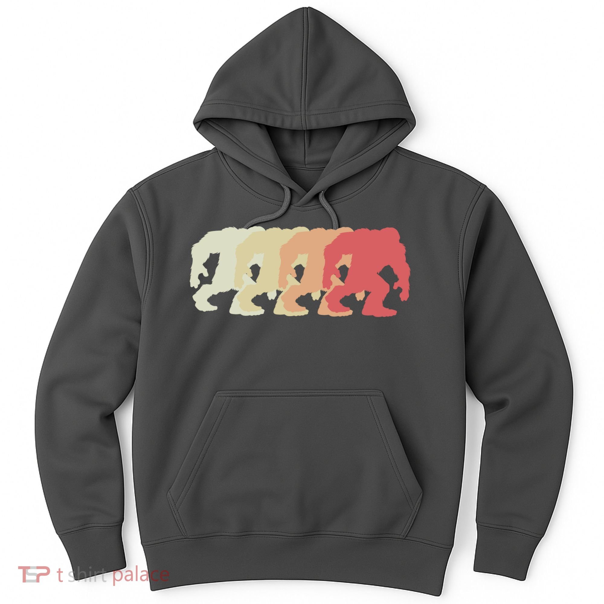 Bigfoot Silhouette Retro Sasquatch Hoodie