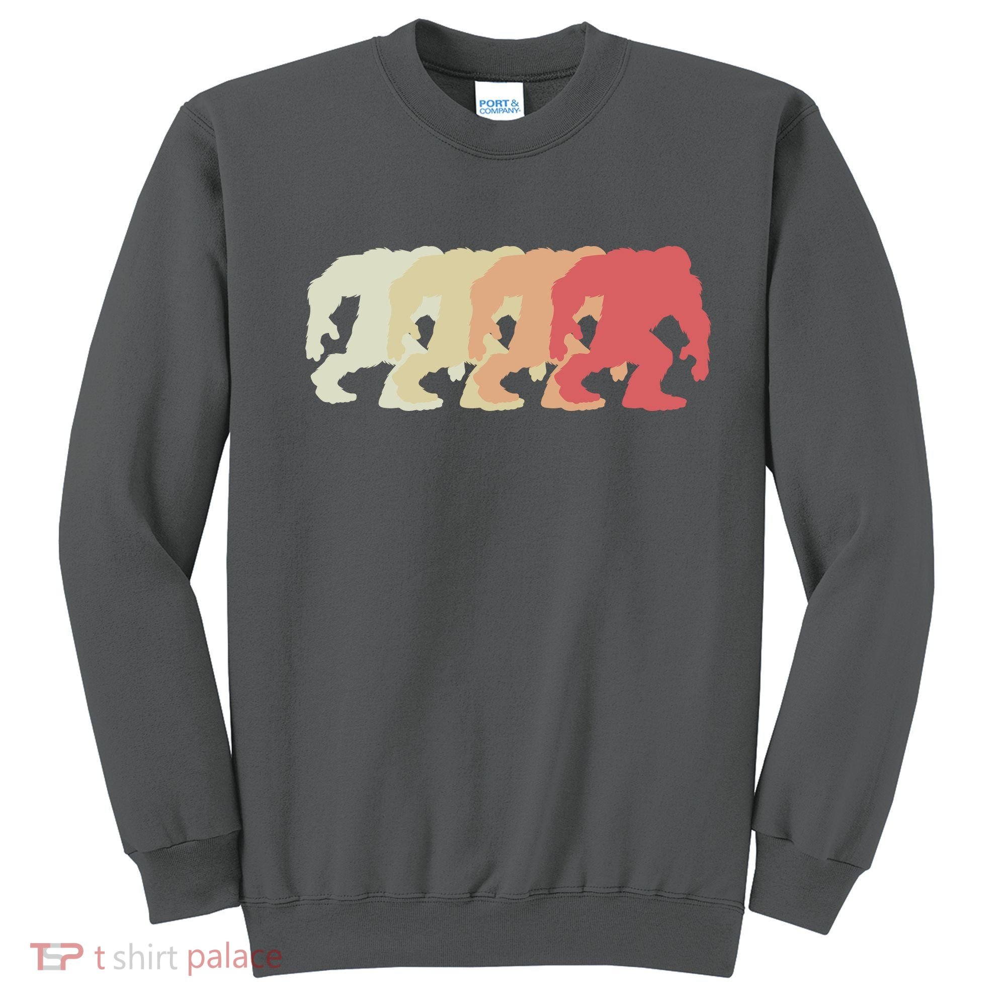 Bigfoot Silhouette Retro Sasquatch Sweatshirt
