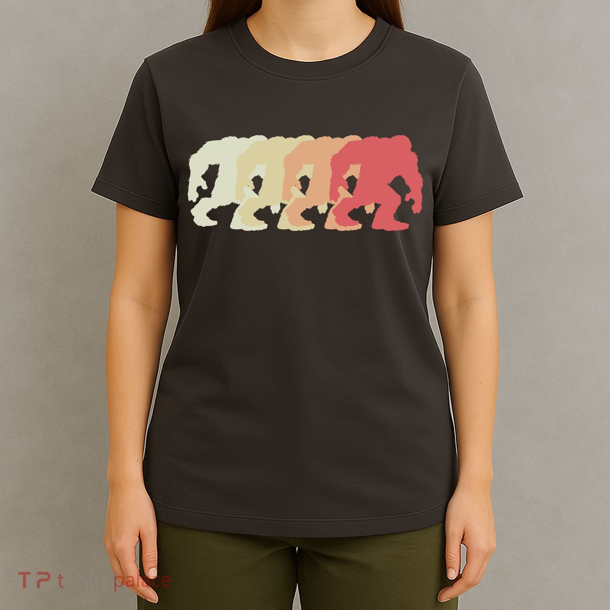 Bigfoot Silhouette Retro Sasquatch T-Shirt