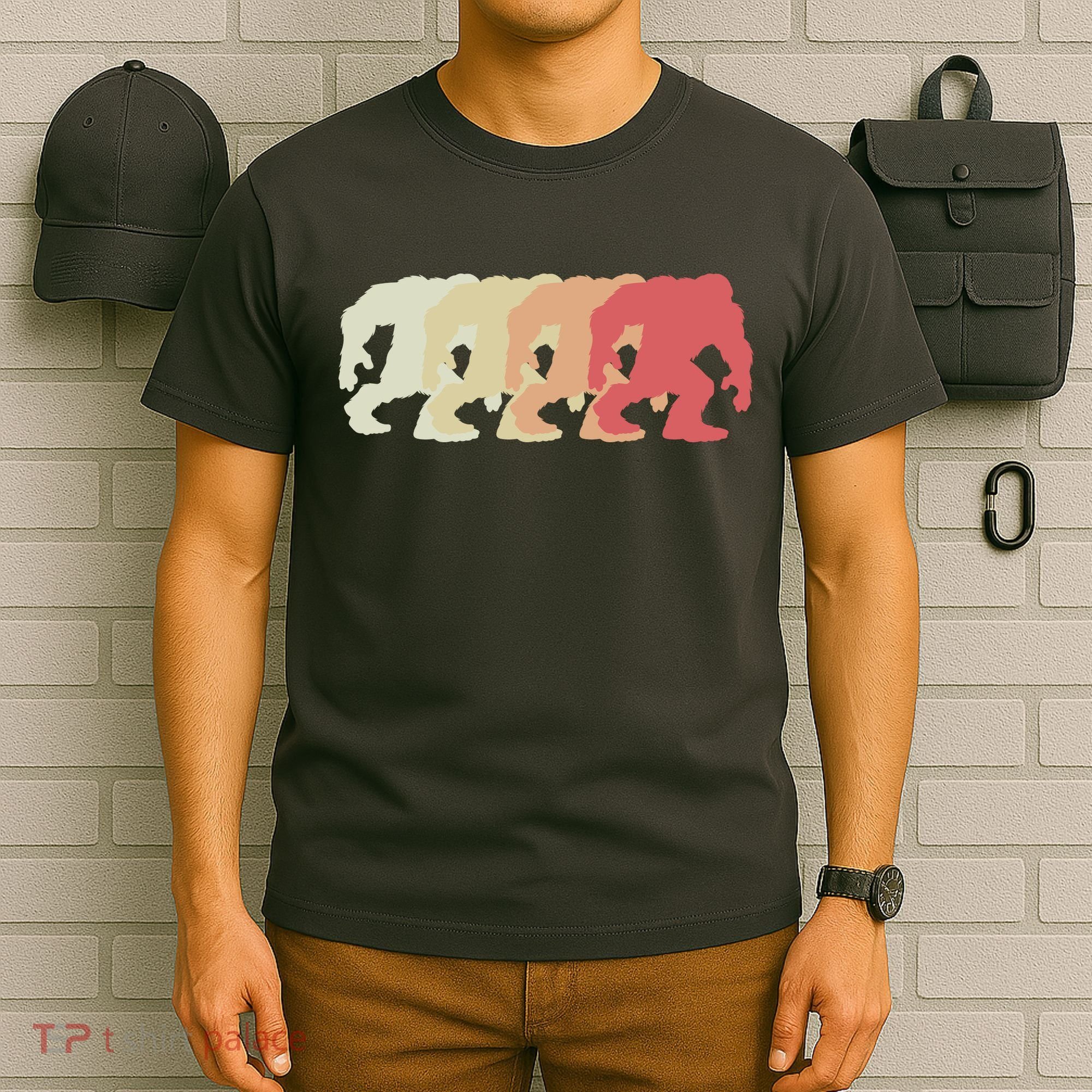 Bigfoot Silhouette Retro Sasquatch T-Shirt
