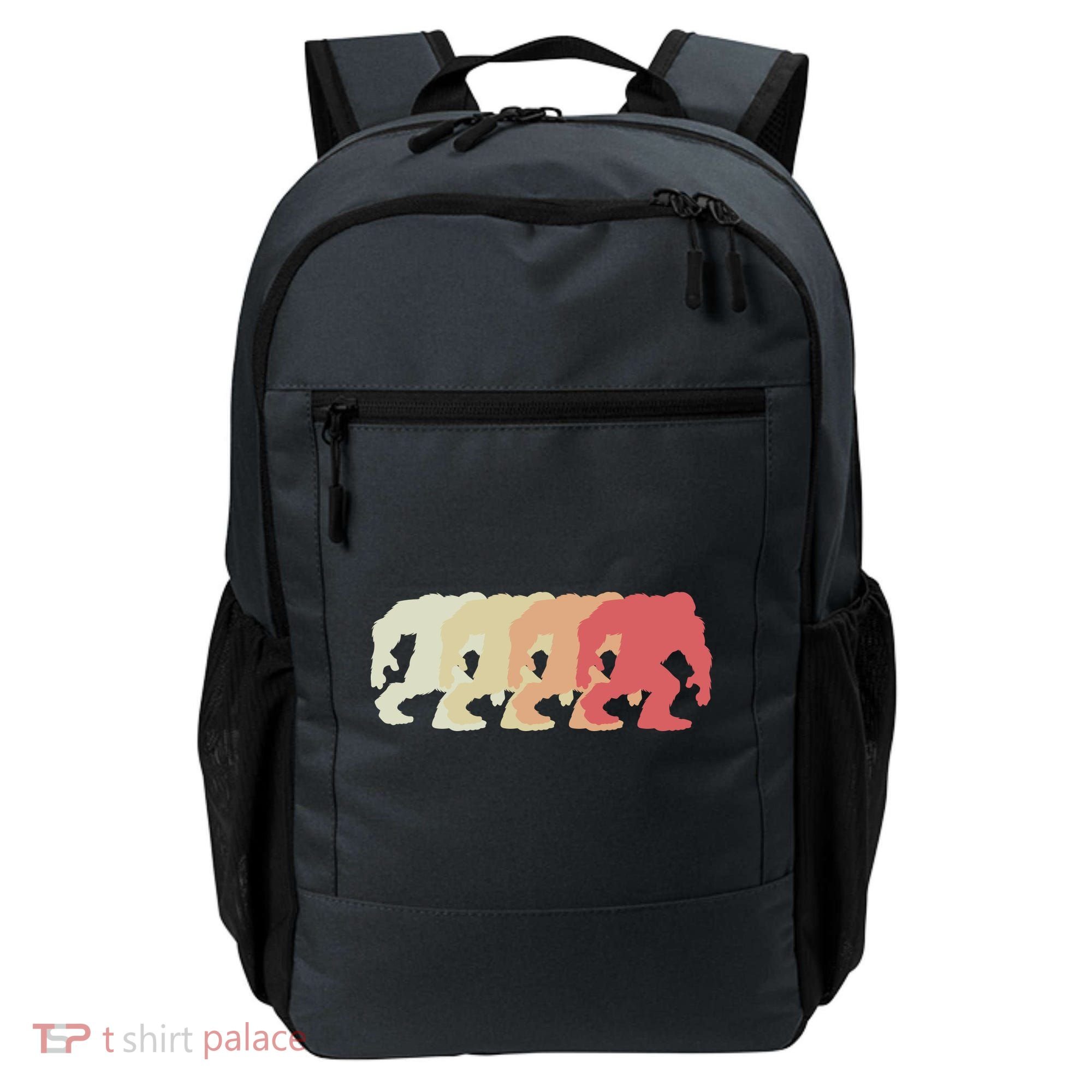 Bigfoot Silhouette Retro Sasquatch Backpack