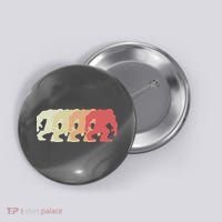 Bigfoot Silhouette Retro Sasquatch Button thumb 0