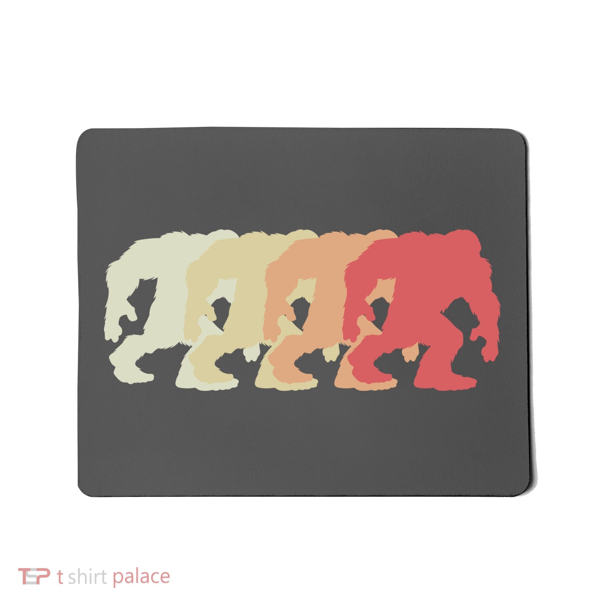 Bigfoot Silhouette Retro Sasquatch Mousepad