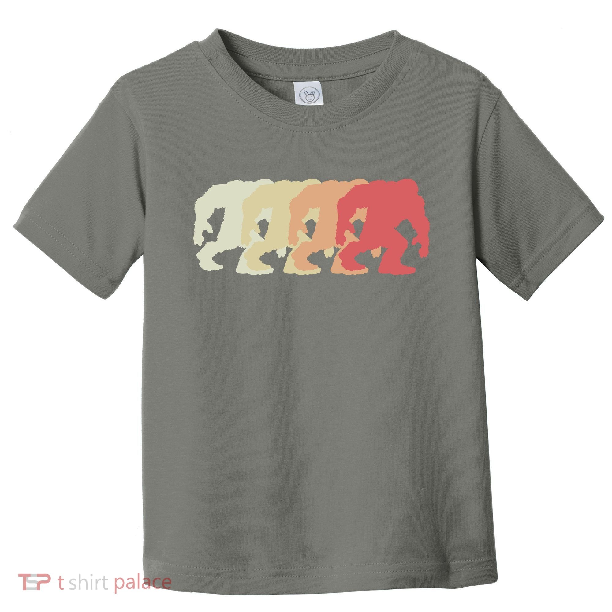 Bigfoot Silhouette Retro Sasquatch Toddler T-Shirt