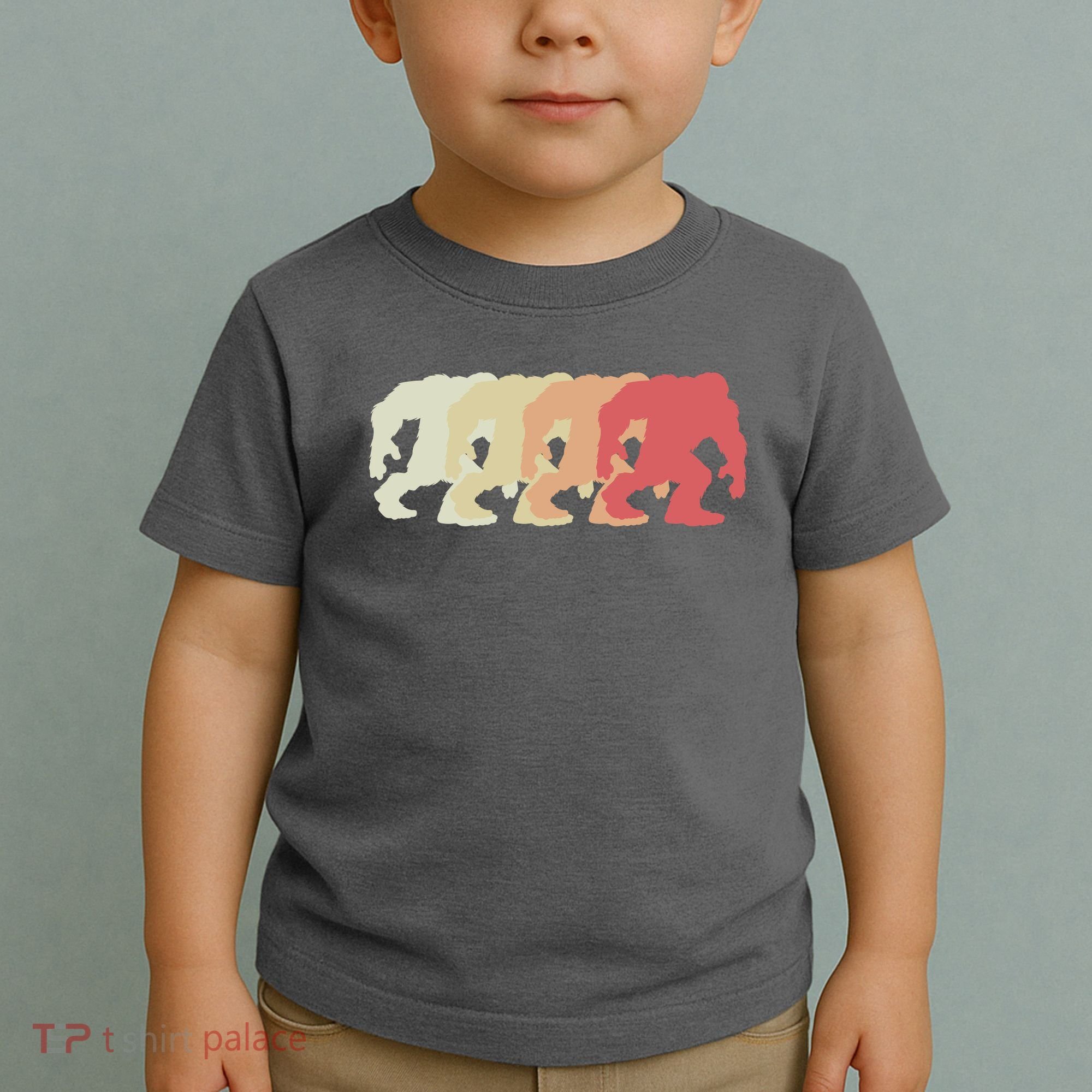 Bigfoot Silhouette Retro Sasquatch Toddler T-Shirt