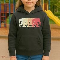 Bigfoot Silhouette Retro Sasquatch Kids Hoodie thumb 3