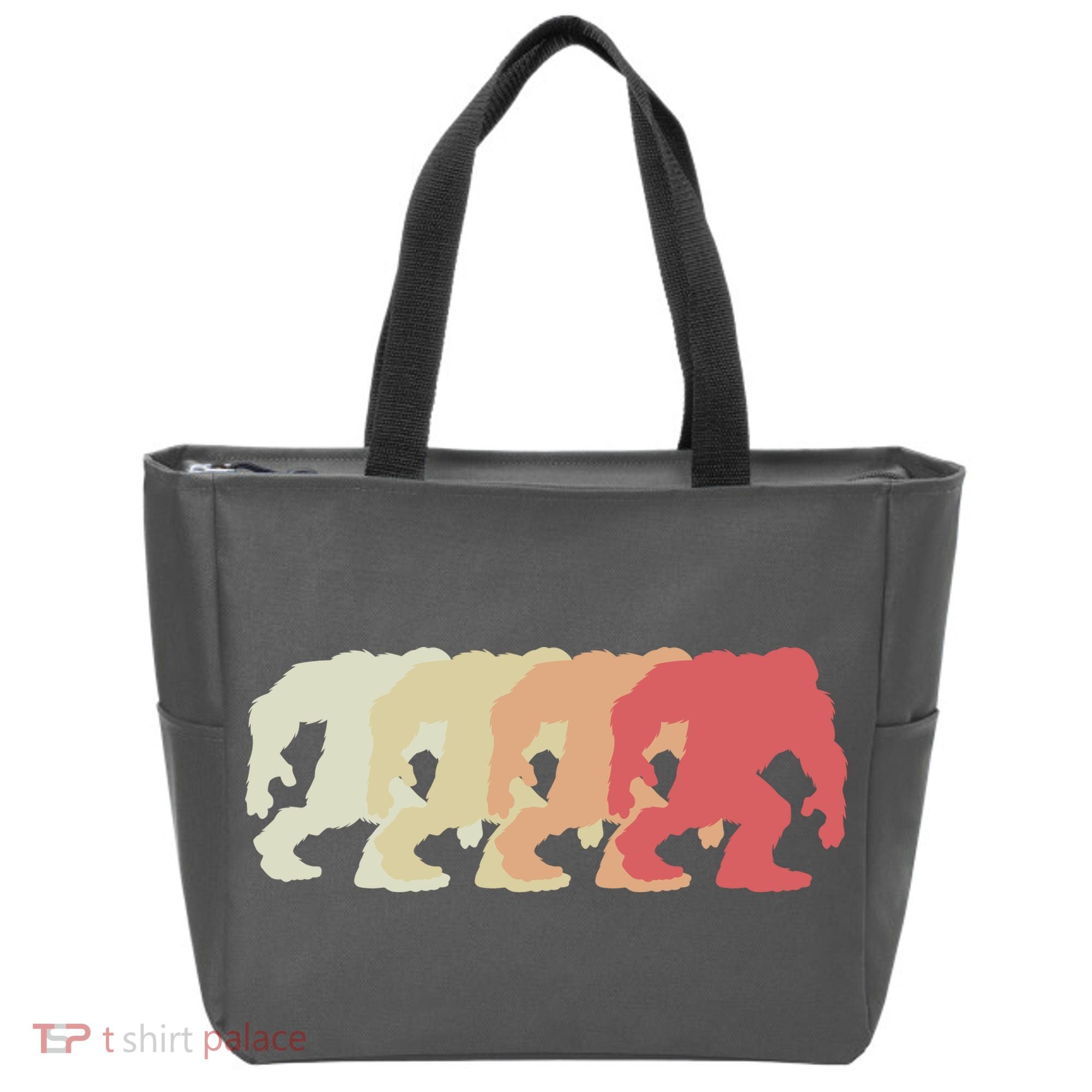 Bigfoot Silhouette Retro Sasquatch Tote Bag