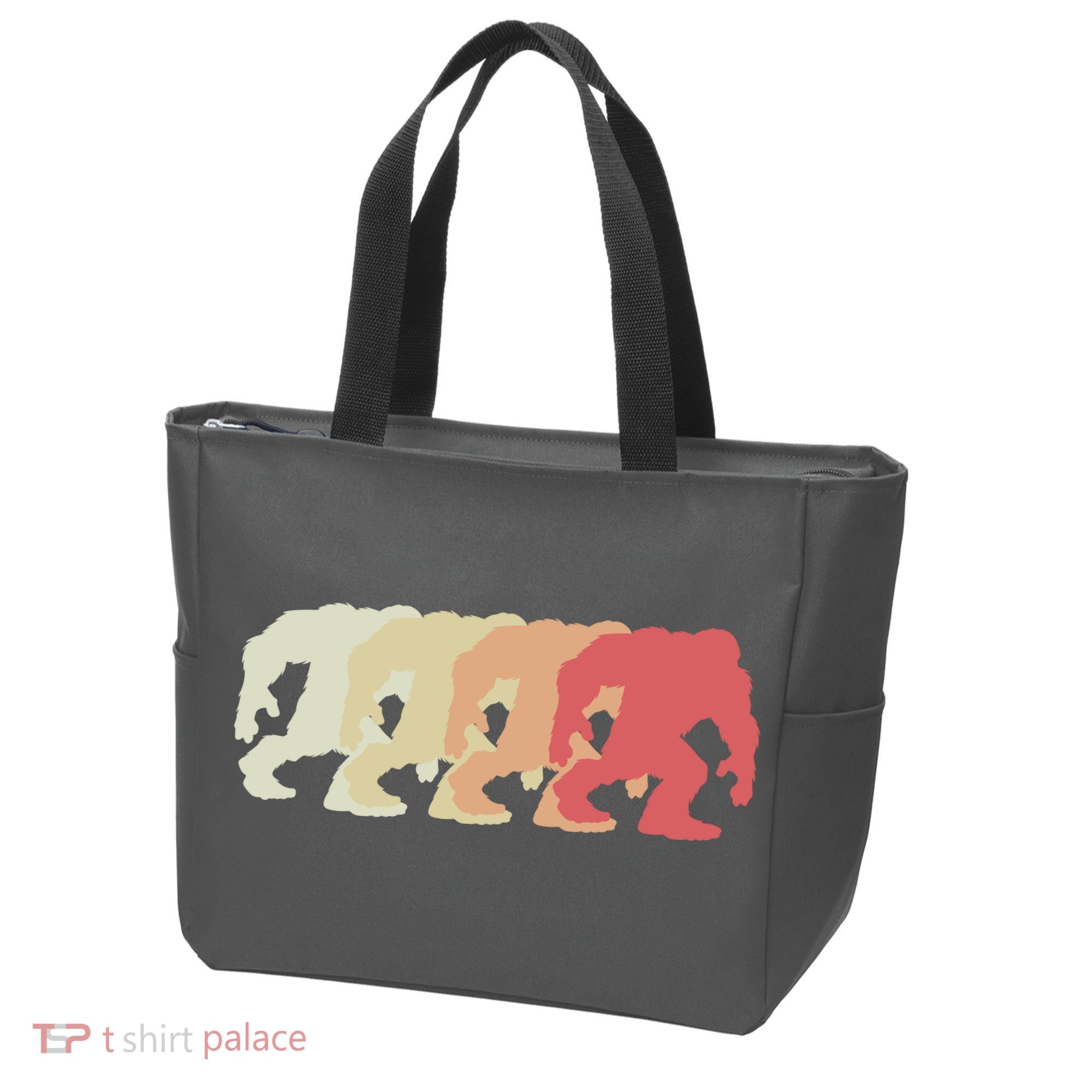 Bigfoot Silhouette Retro Sasquatch Tote Bag
