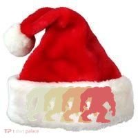 Bigfoot Silhouette Retro Sasquatch Santa Hat thumb 0