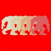 Bigfoot Silhouette Retro Sasquatch Santa Hat thumb 1