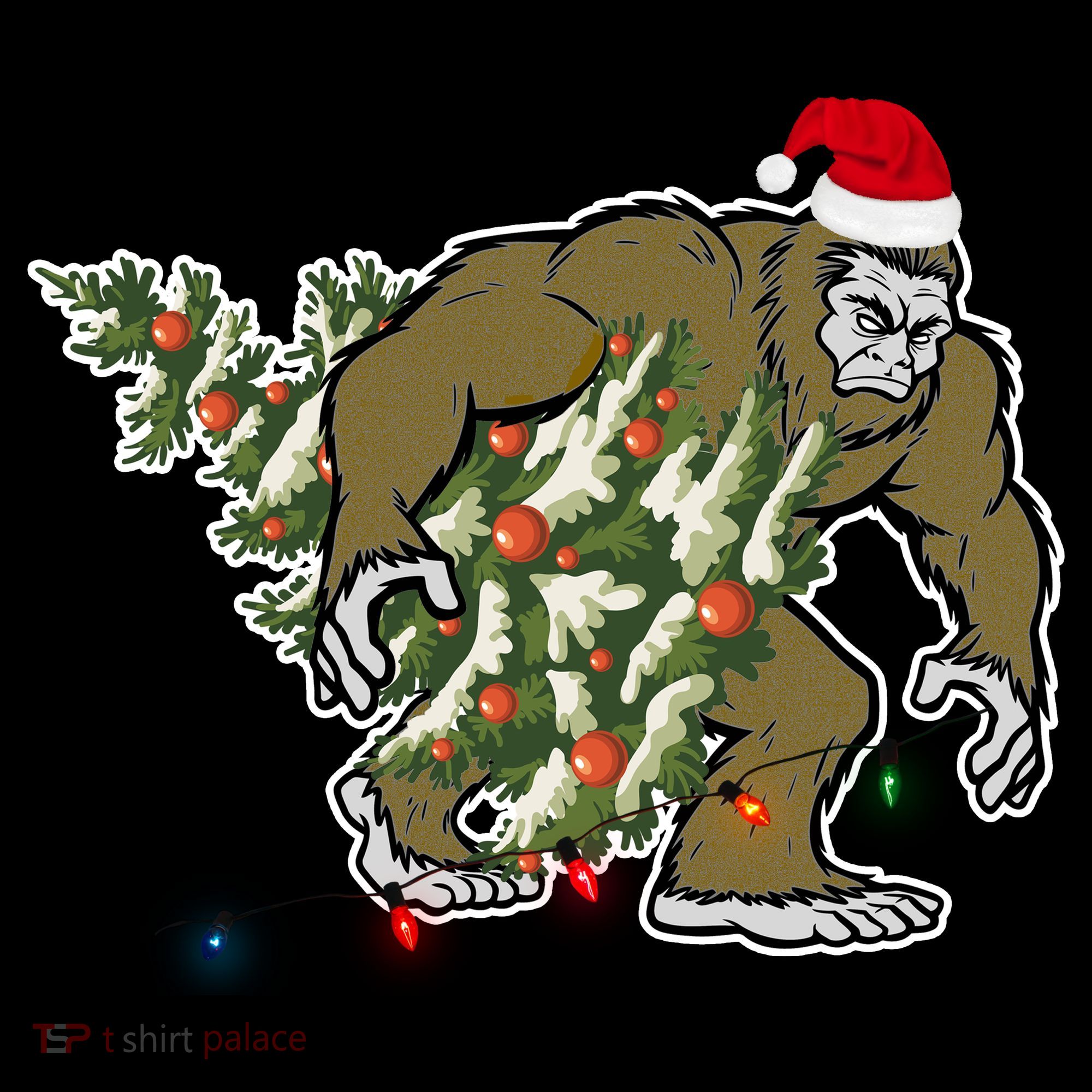 Bigfoot Stole Christmas Apron