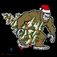 Bigfoot Stole Christmas Bucket Hat thumb 4