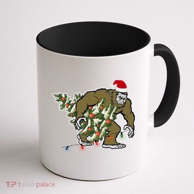 Bigfoot Stole Christmas Coffee Mug back