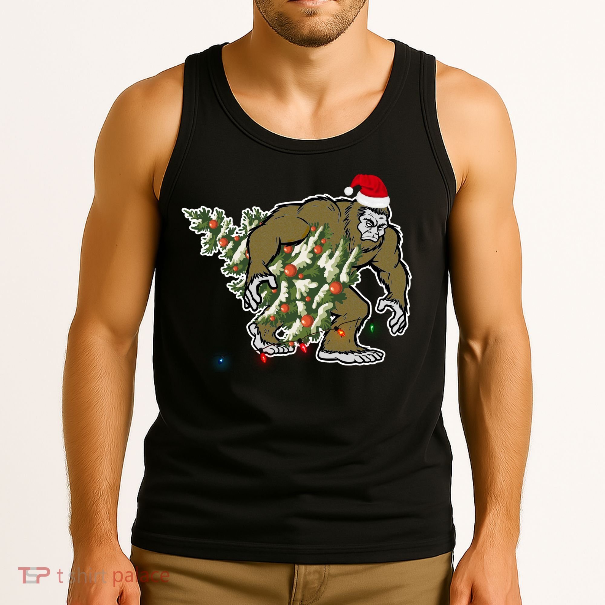Bigfoot Stole Christmas Tank Top