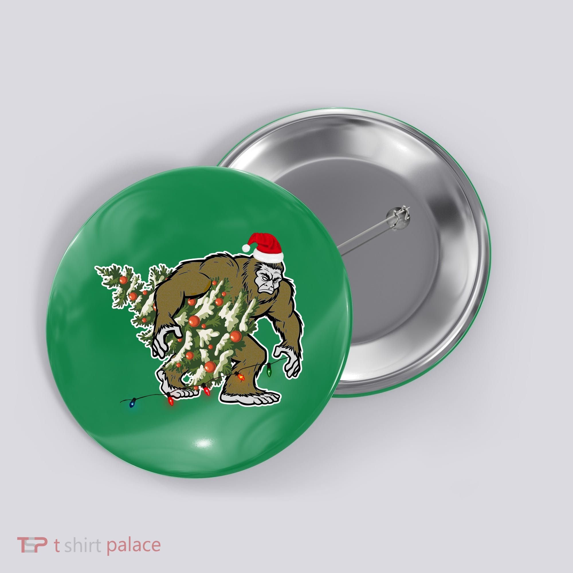Bigfoot Stole Christmas Button