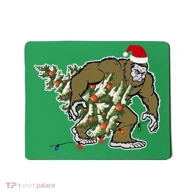Bigfoot Stole Christmas Mousepad