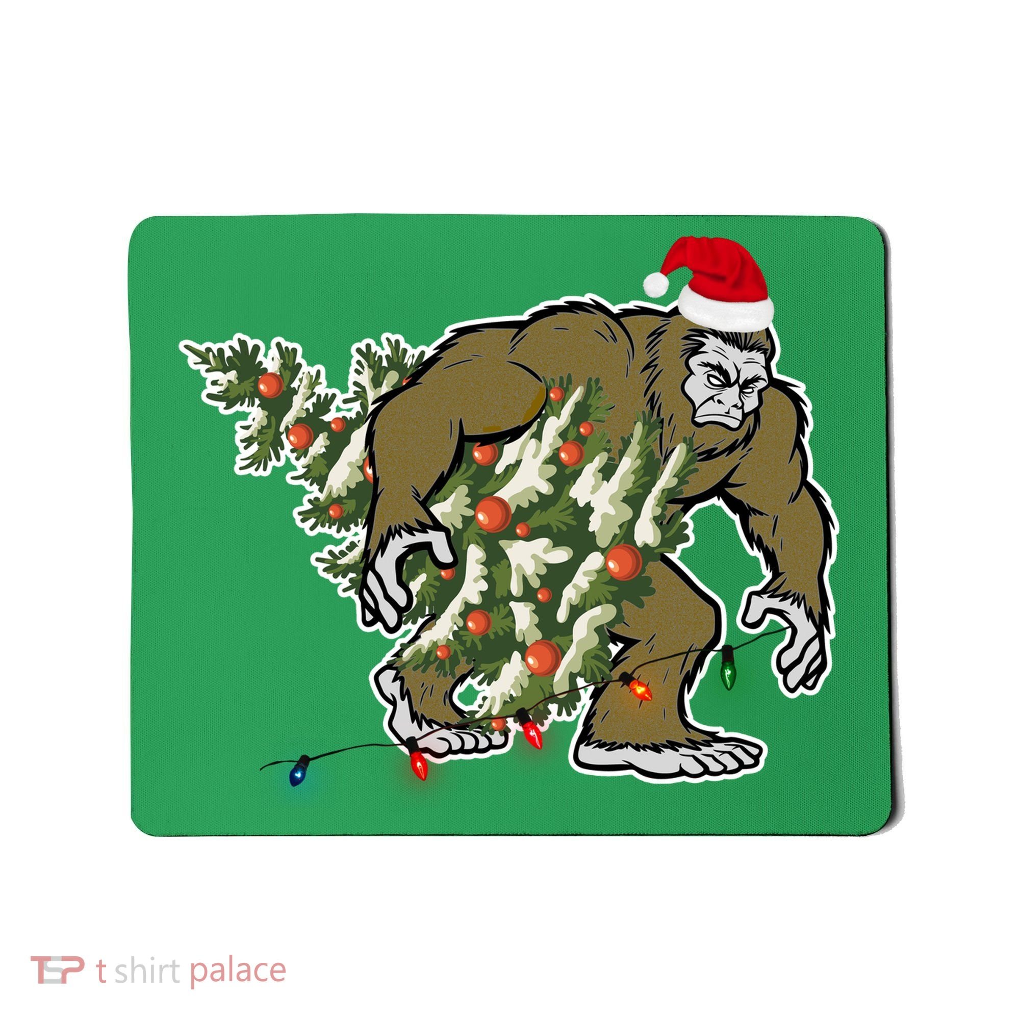 Bigfoot Stole Christmas Mousepad